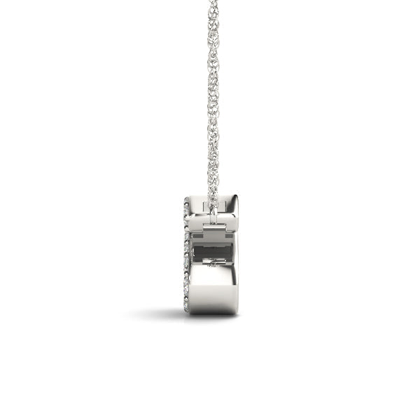 1/20 ct tw Petite Diamond Initial Pendant with VS Clarity Diamonds