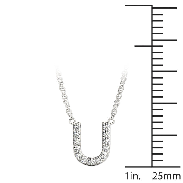 1/15 ct tw Petite Diamond Initial Pendant with VS Clarity Diamonds