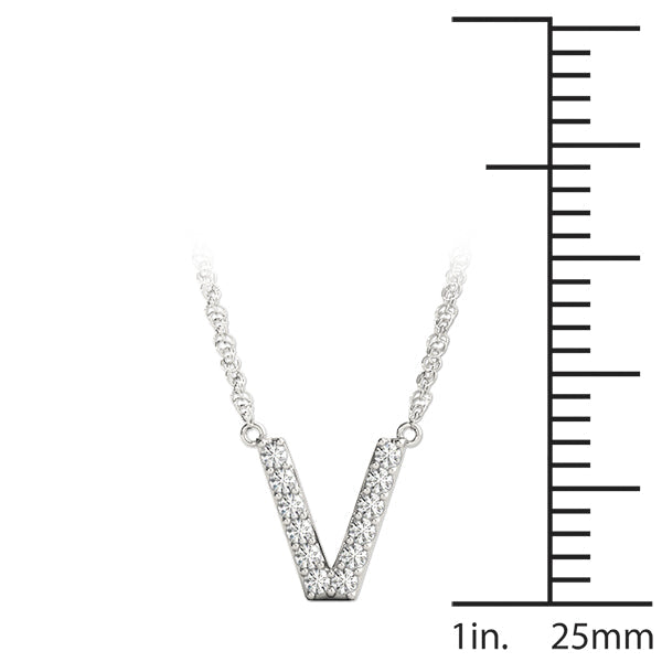 1/20 ct tw Petite Diamond Initial Pendant with VS Clarity Diamonds