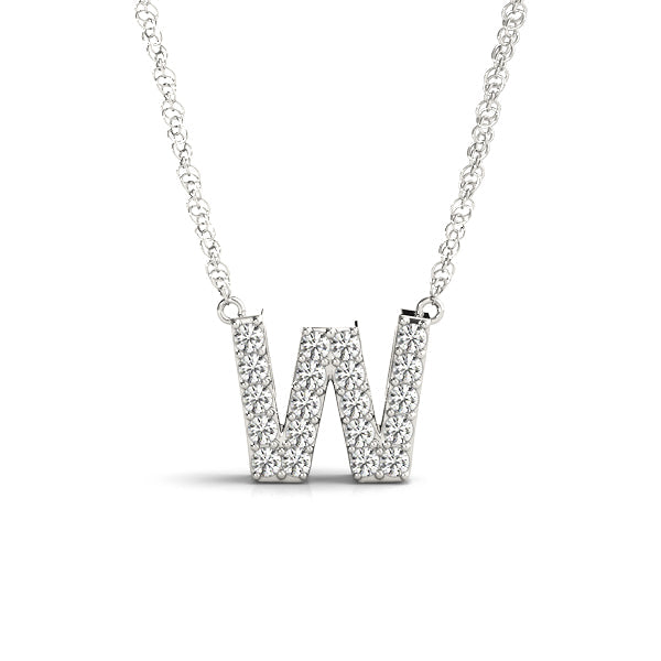 1/10 ct tw Petite Diamond Initial Pendant with VS Clarity Diamonds