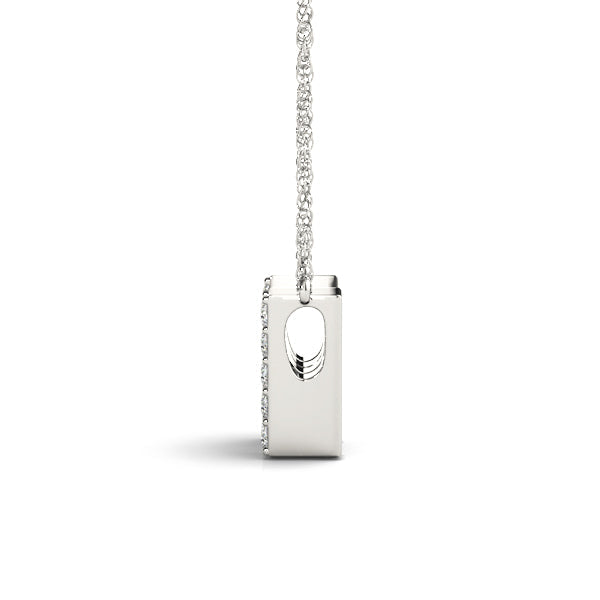 1/10 ct tw Petite Diamond Initial Pendant with VS Clarity Diamonds