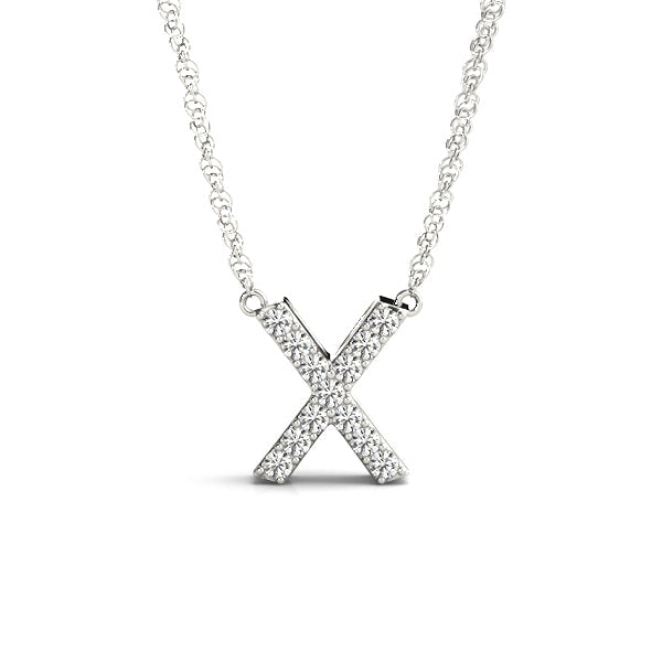 1/15 ct tw Petite Diamond Initial Pendant with VS Clarity Diamonds