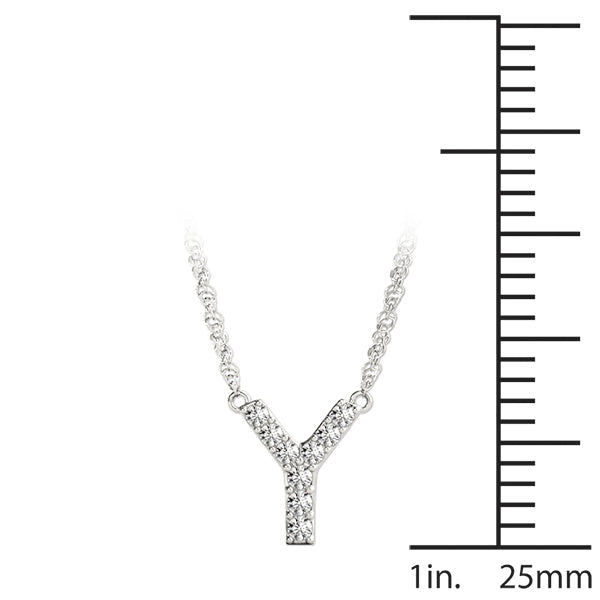 1/20 ct tw Petite Diamond Initial Pendant with VS Clarity Diamonds