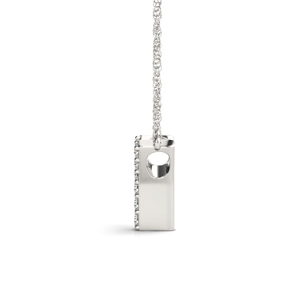 1/20 ct tw Petite Diamond Initial Pendant with VS Clarity Diamonds