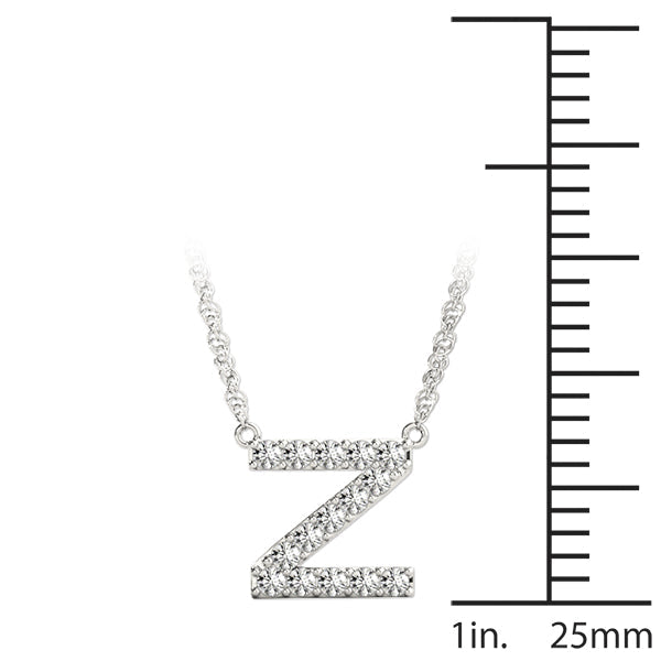 1/15 ct tw Petite Diamond Initial Pendant with VS Clarity Diamonds