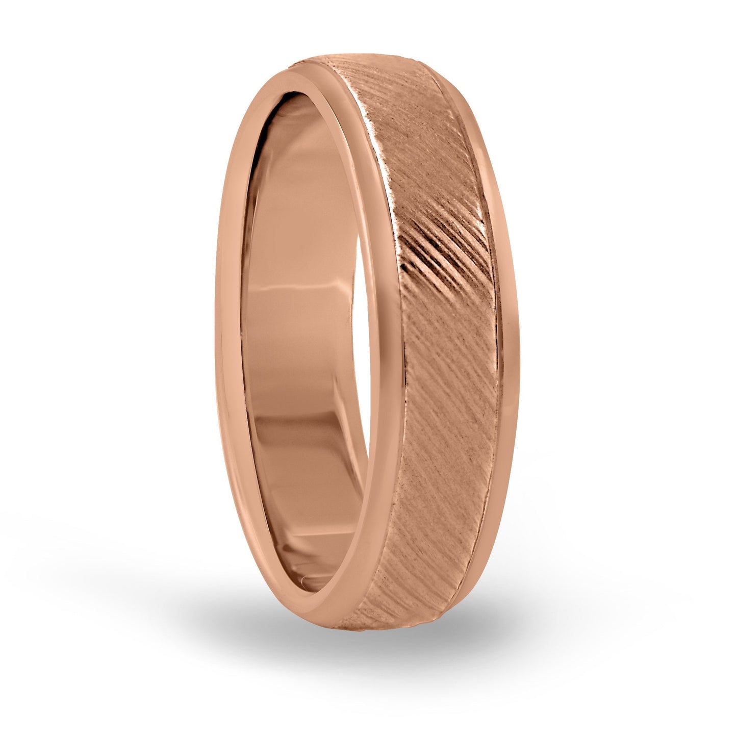 14kt Gold Mens Band Fancy Carved 7MM